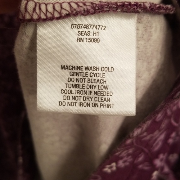 Laura Scott Purple & White 3/4 Length Sleeve Top - Picture 5 of 8